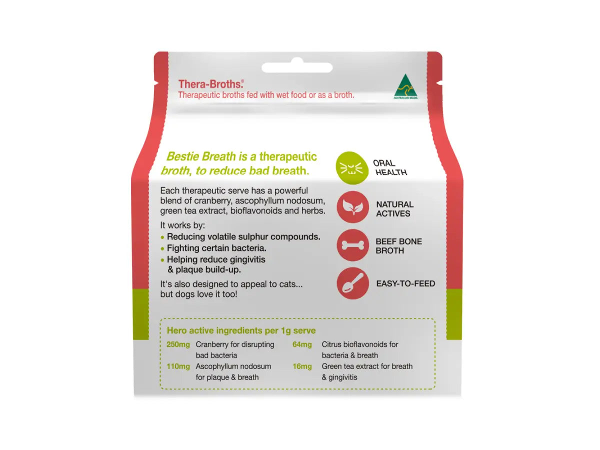 Bestie Breath: Thera-Broths™️ for Bad Cat or Dog Breath